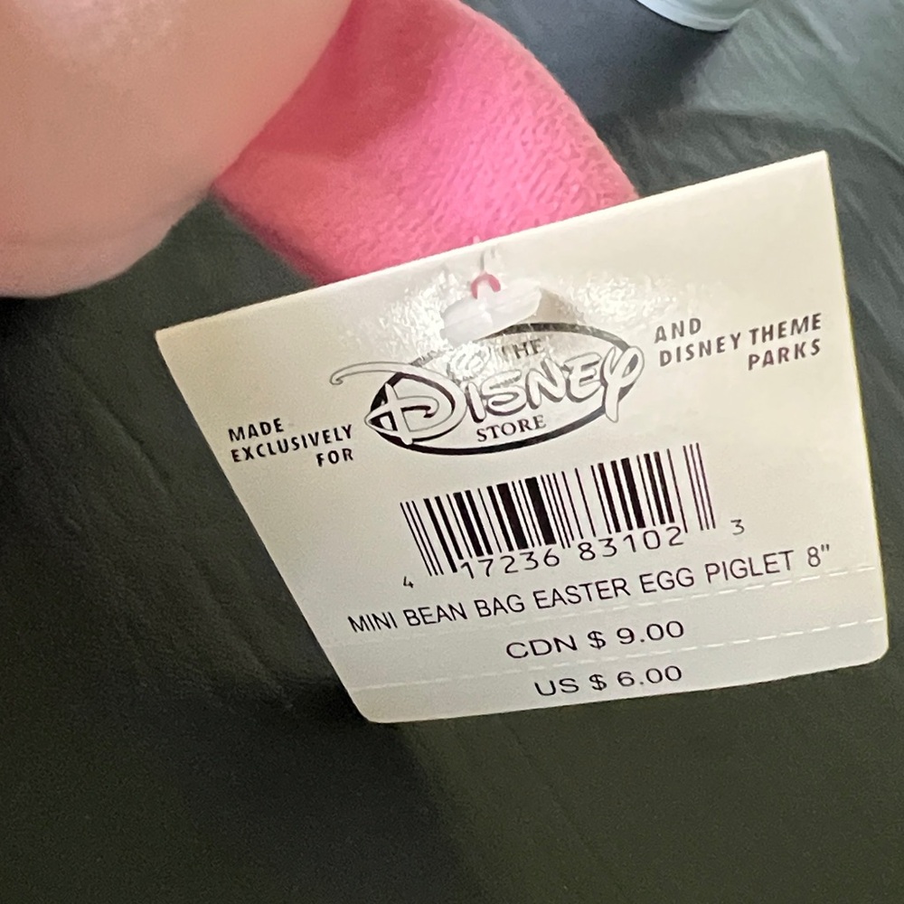 NWT - Disney Pink and Purple Plush Piglet Toy - Easter - Picture 3 of 3